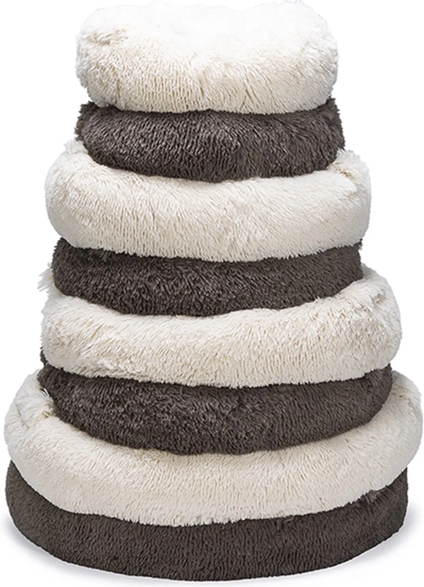 Beeztees Yala - Hondenmand - Pluche - Beige - Dia. 80 cm