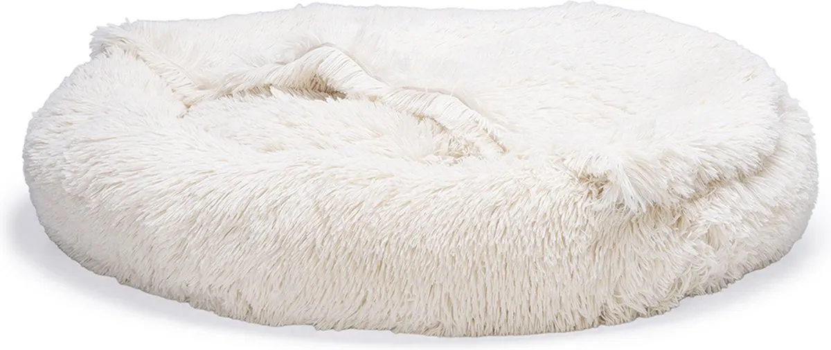 Beeztees Yala - Hondenmand - Pluche - Beige - Dia. 80 cm