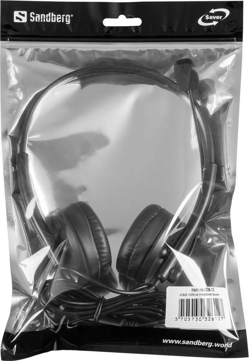 Sandberg Saver USB Headset - Zwart - afbeelding 2 van 6
