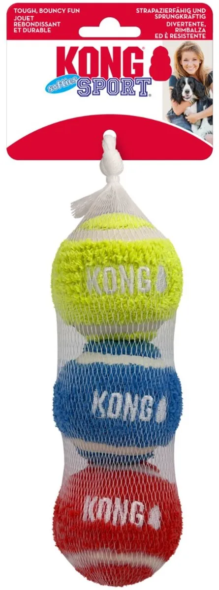 KONG Sport Softies Balls Hondenspeelgoed M - 3 Stuks