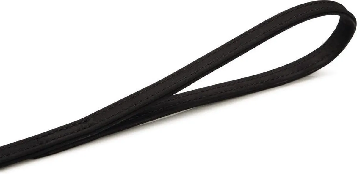 Beeztees Leren Looplijn Buffalo - Zwart 110cm x 14mm
