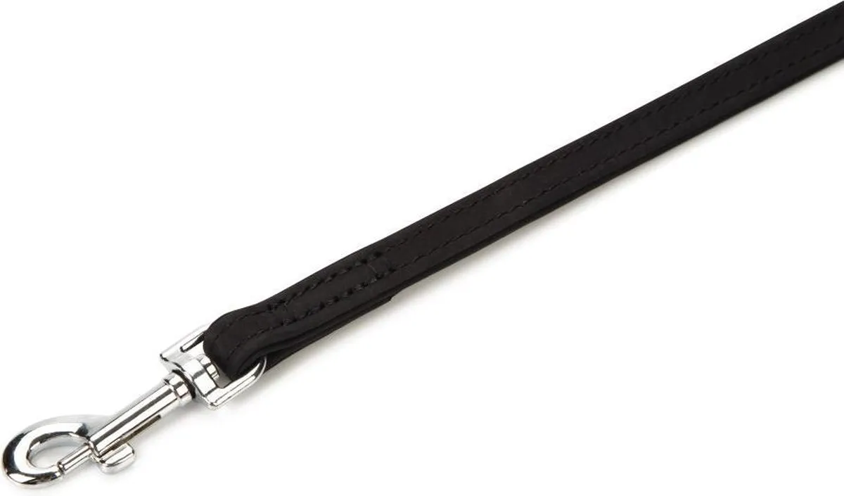 Beeztees Leren Looplijn Buffalo - Zwart 110cm x 14mm
