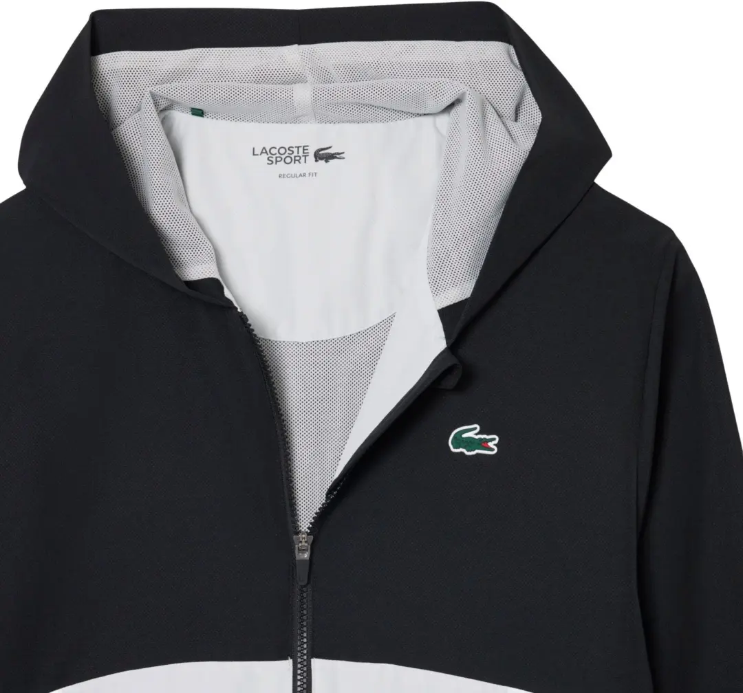 Lacoste Sport Printed Colour-Block Trainingspak - Zwart/Grijs/Blauw - afbeelding 6 van 6
