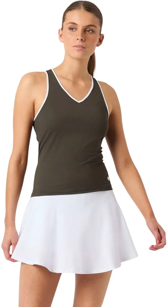 Björn Borg Ace V-hals Tanktop Dames - S - Donkergrijs/Wit - afbeelding 5 van 5