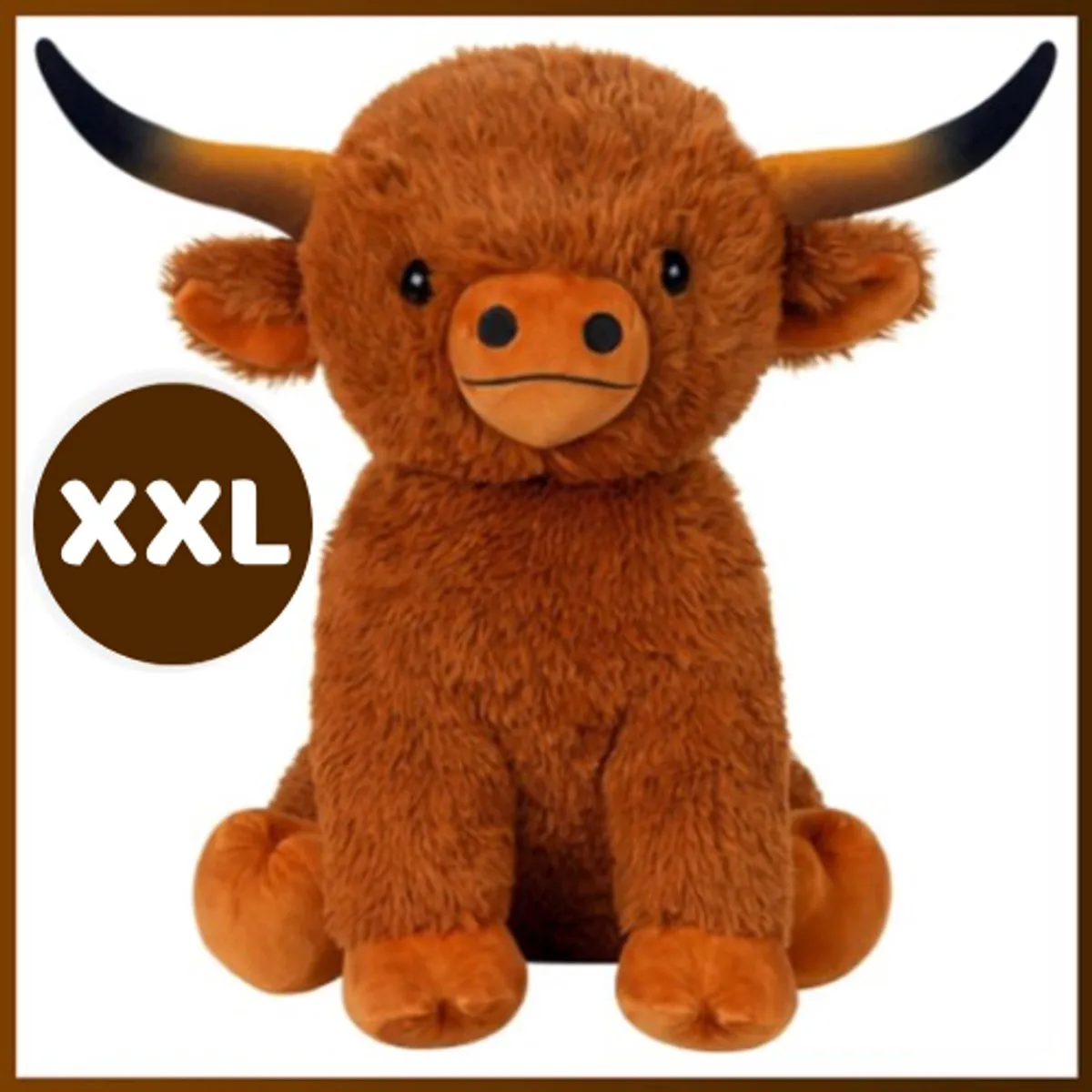 Topknuffels Stier Bruin Pluche XXL 100cm