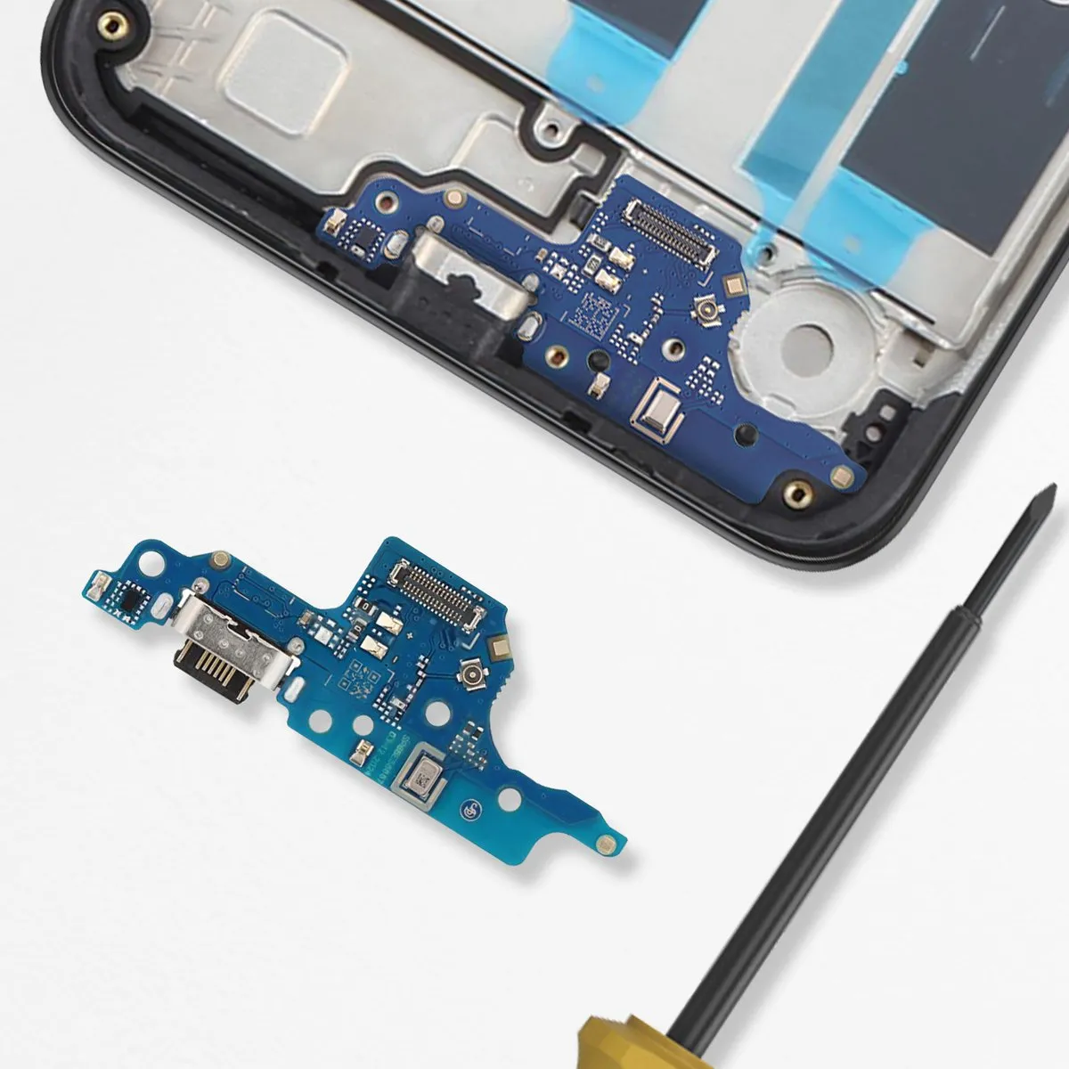 Motorola Moto G15 USB-C Oplaadconnector Blauw