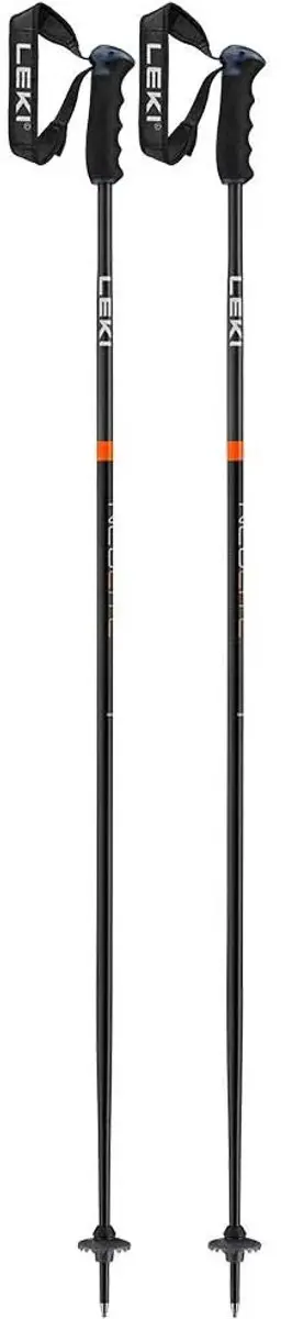 LEKI Neolite Airfoil Skistokken 115cm - Zwart/Donkergrijs/Neonoranje - afbeelding 2 van 4