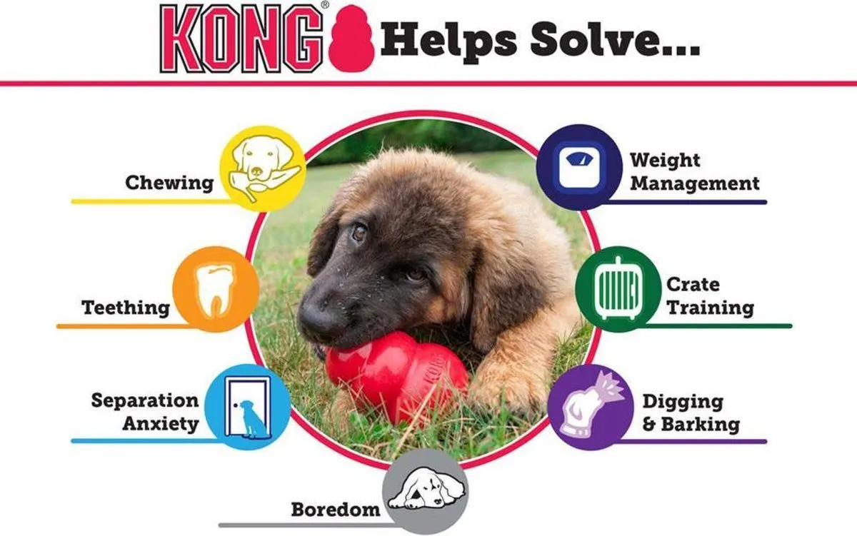 KONG Classic Snackbal Honden Speelgoed 5.7cm - Rood - afbeelding 6 van 6