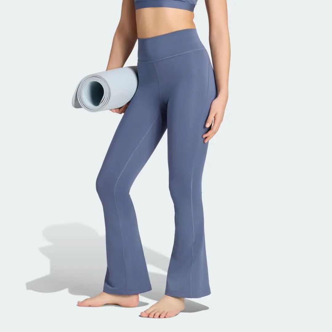 Adidas All Me Essentials Flare Legging XXL - Blauw - afbeelding 5 van 6