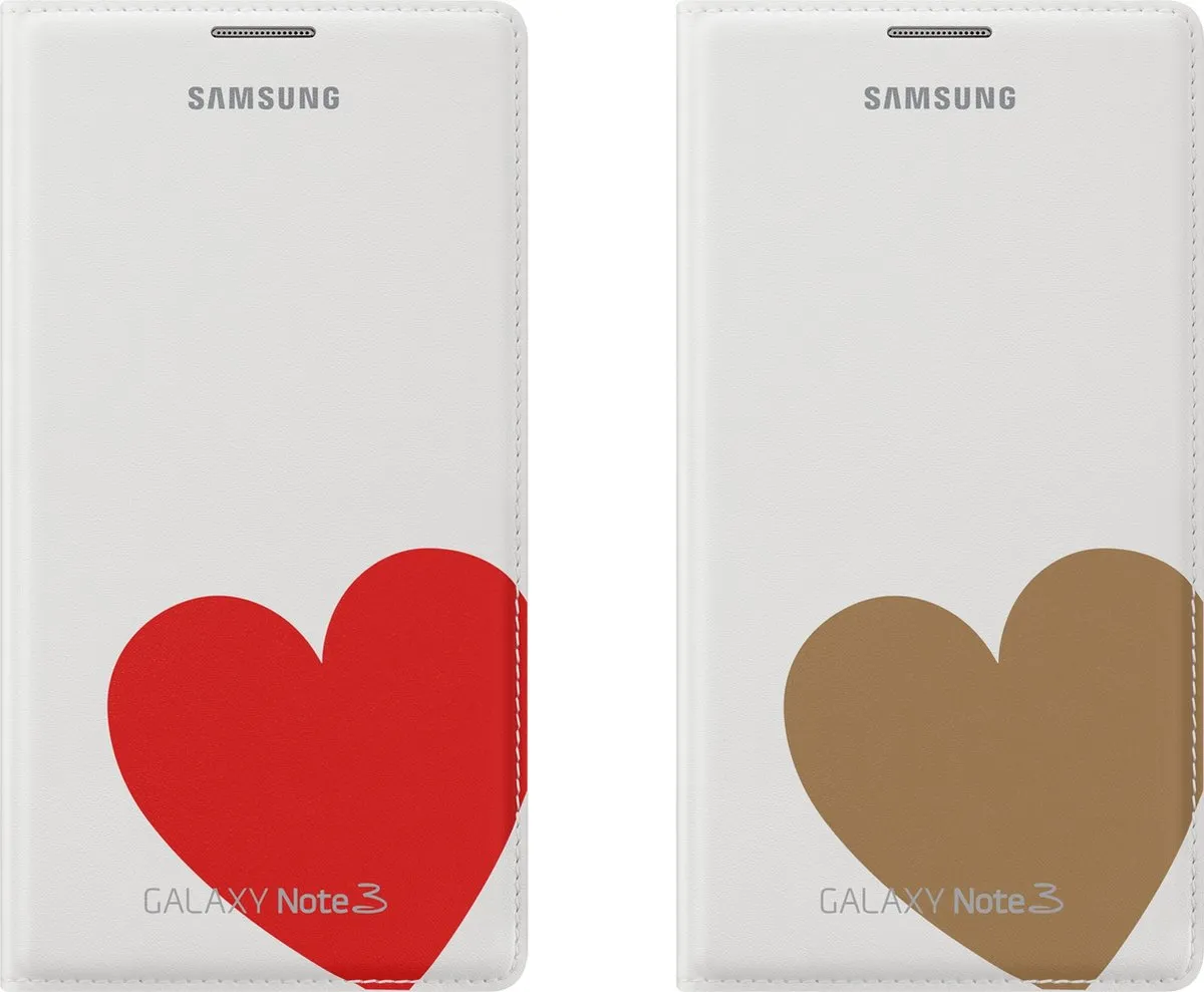 Samsung Moschino Flipcover N9005 - Wit/Goud