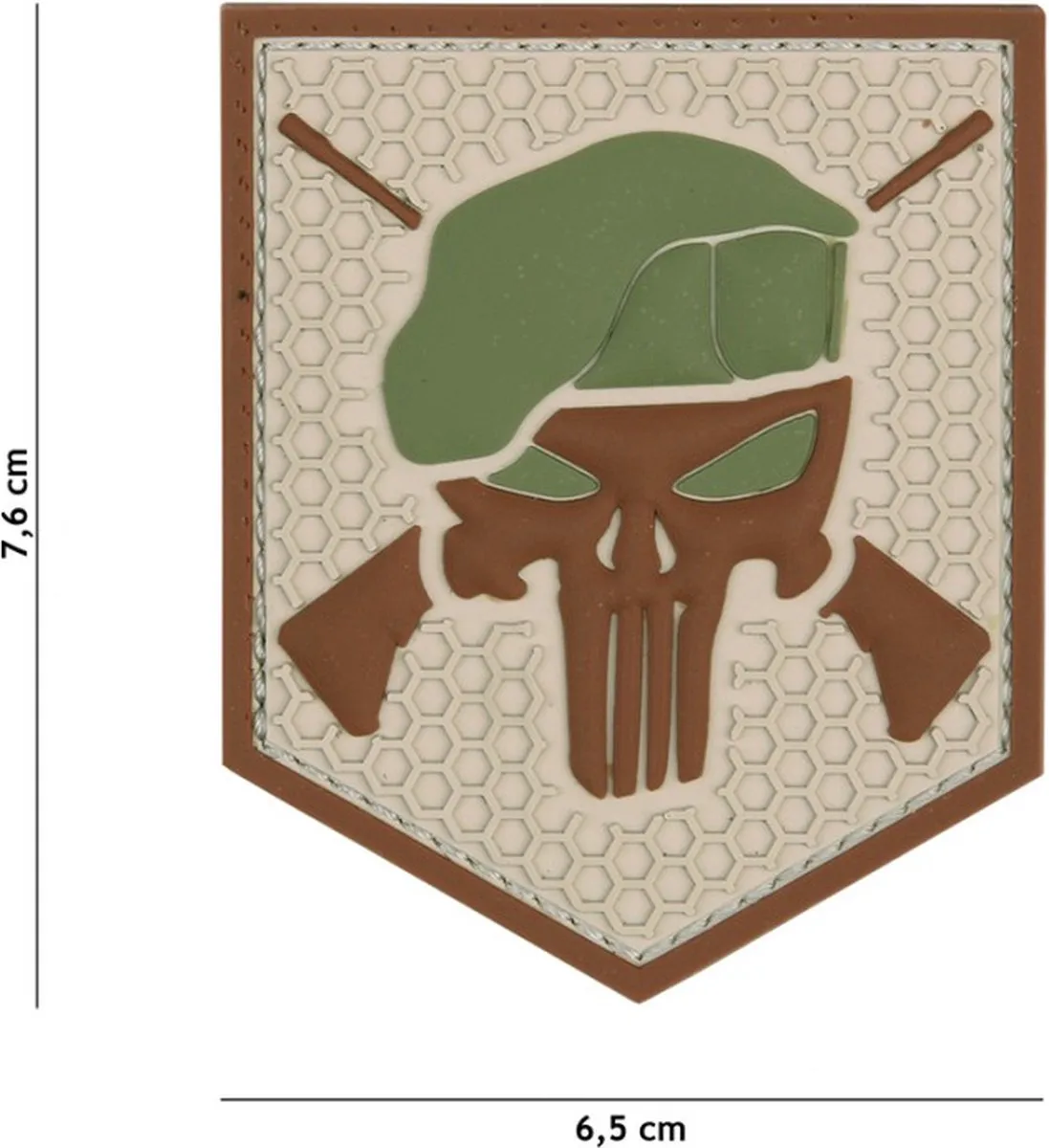 101 Inc Embleem 3D PVC Commando Punisher Coyote 20010