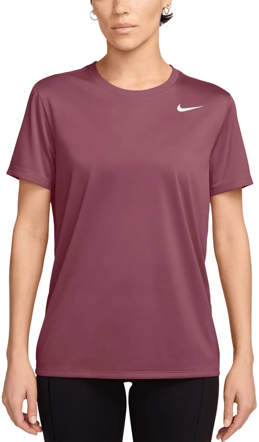 Nike w nk df rlgd ss tee in de kleur roze.