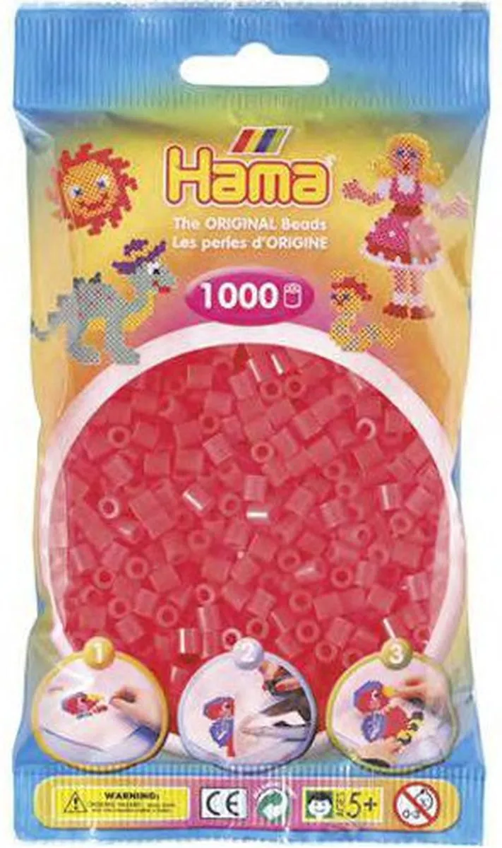Hama Strijkkralen Rood 1000 Stuks