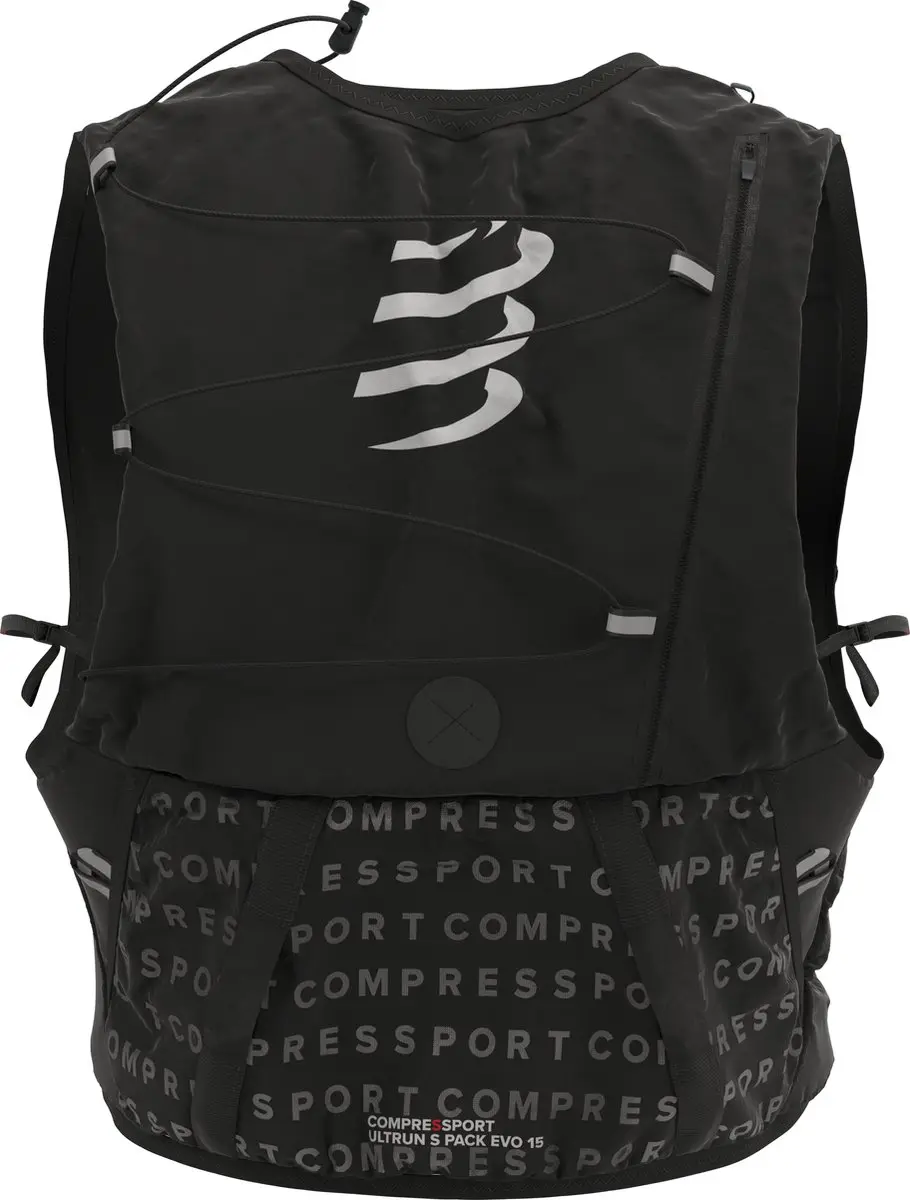 Compressport UltRun S Pack Evo 15L Rugzak - Zwart - afbeelding 2 van 6