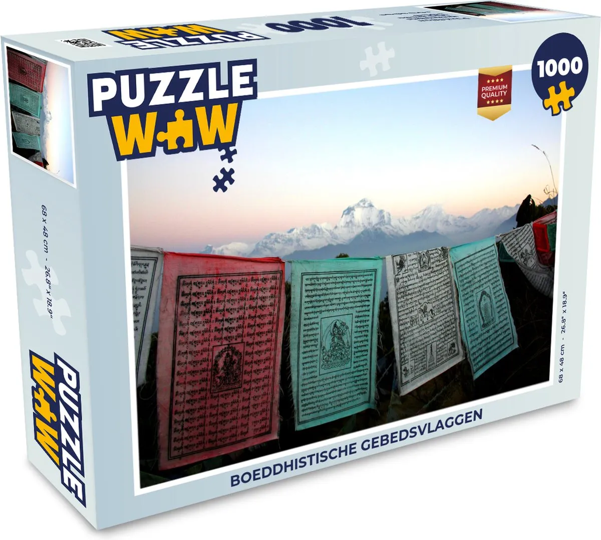 PuzzleWow Boeddhistische Gebedsvlaggen Legpuzzel 1000 Stuks