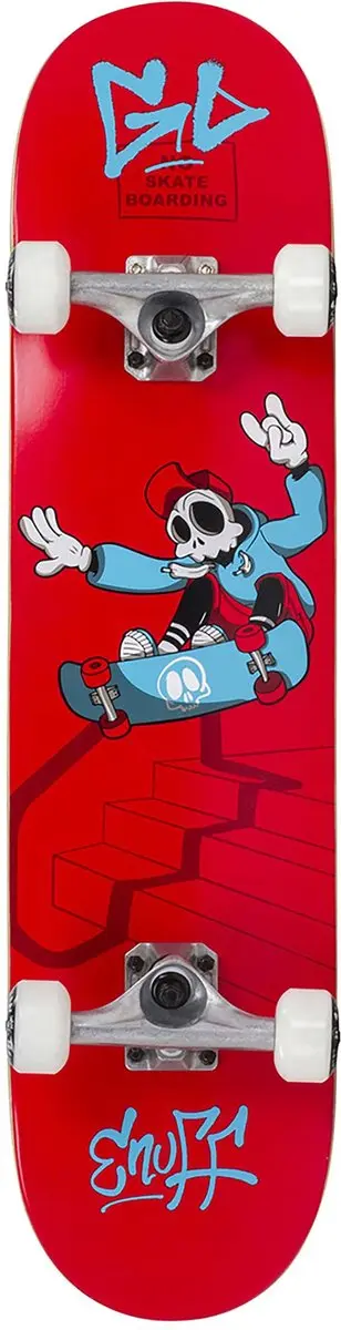 Enuff Skully Compleet Skateboard 7.25" - Rood - afbeelding 6 van 6