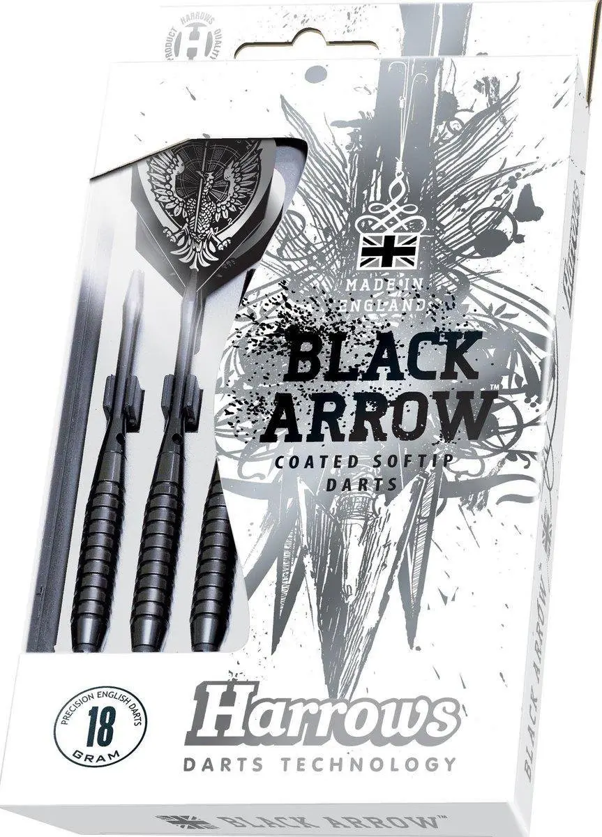 Harrows Black Arrow Softip Darts 14g - 3 Stuks - afbeelding 3 van 4