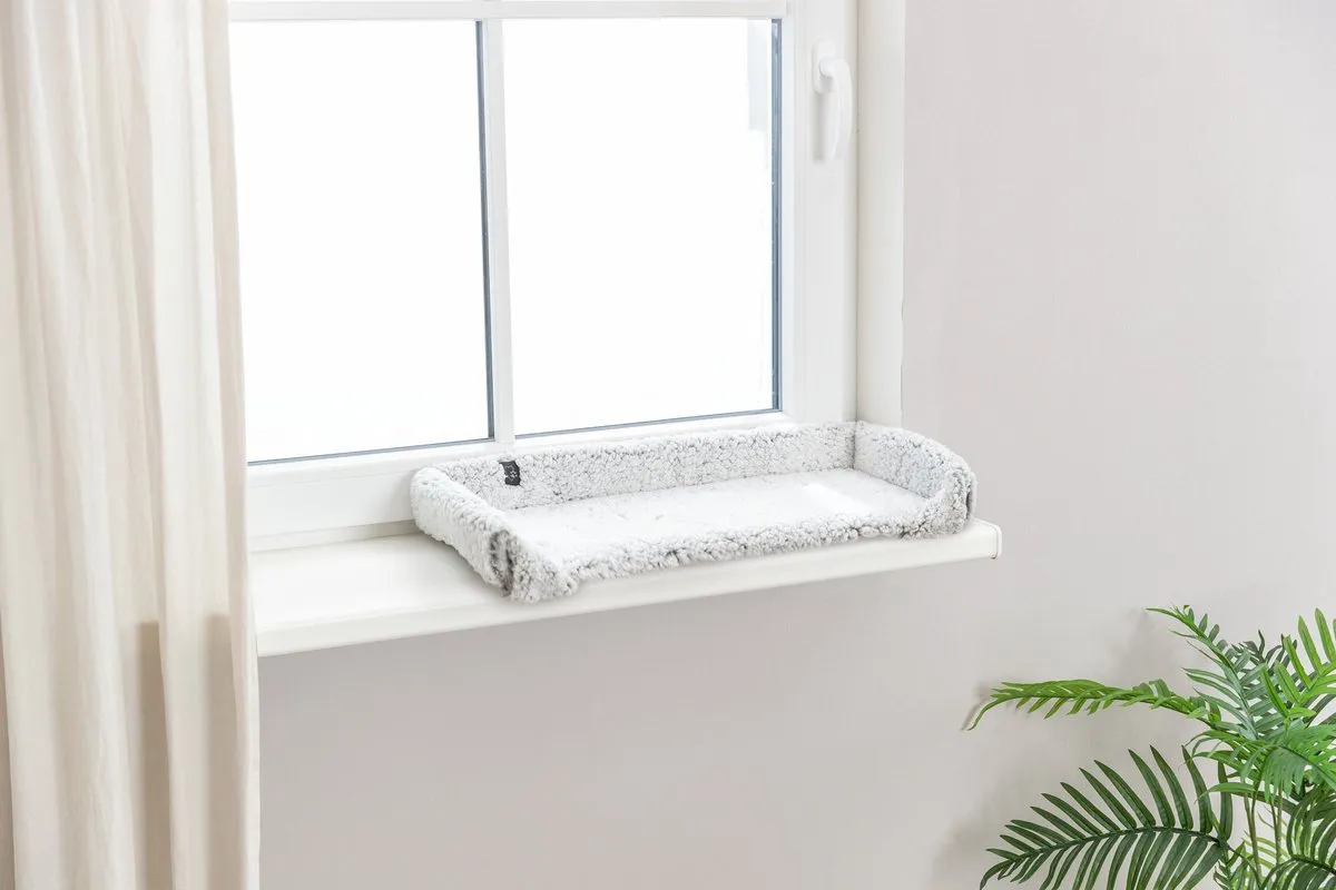 Trixie Ligmat Calida Warmtereflecterend Vensterbankmat 60x25cm - Wit/Grijs