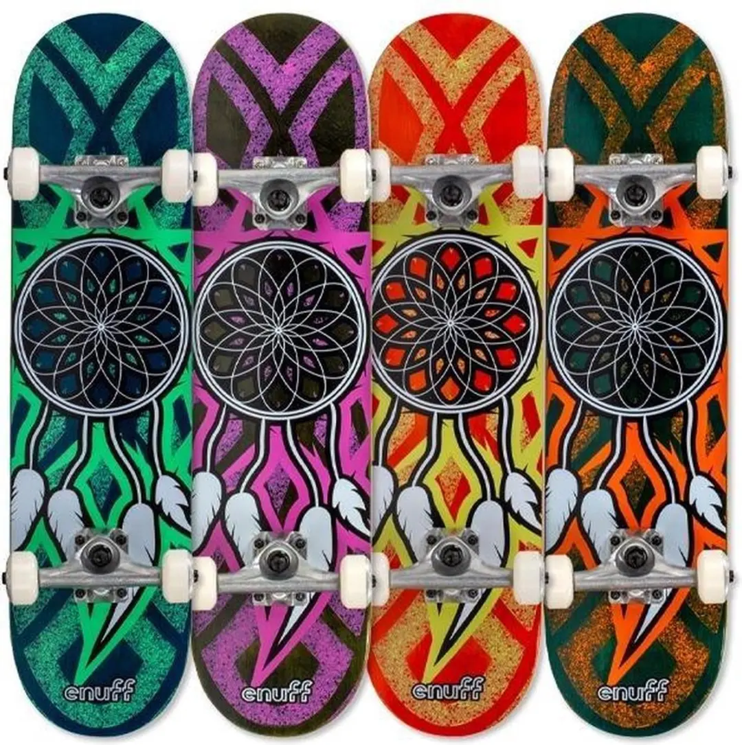 Enuff Dreamcatcher Skateboard Compleet 7.25" - Oranje/Zwart/Gelb - afbeelding 4 van 6