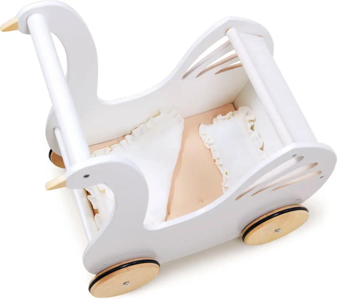 Tender Leaf Toys Poppenwagen Sweet Swan - Multicolor - afbeelding 2 van 6