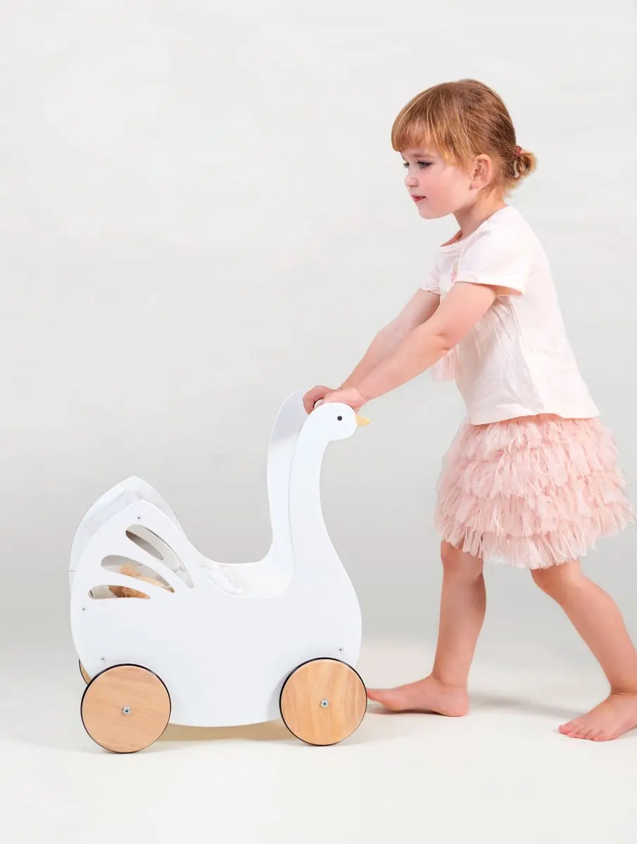 Tender Leaf Toys Poppenwagen Sweet Swan - Multicolor - afbeelding 5 van 6