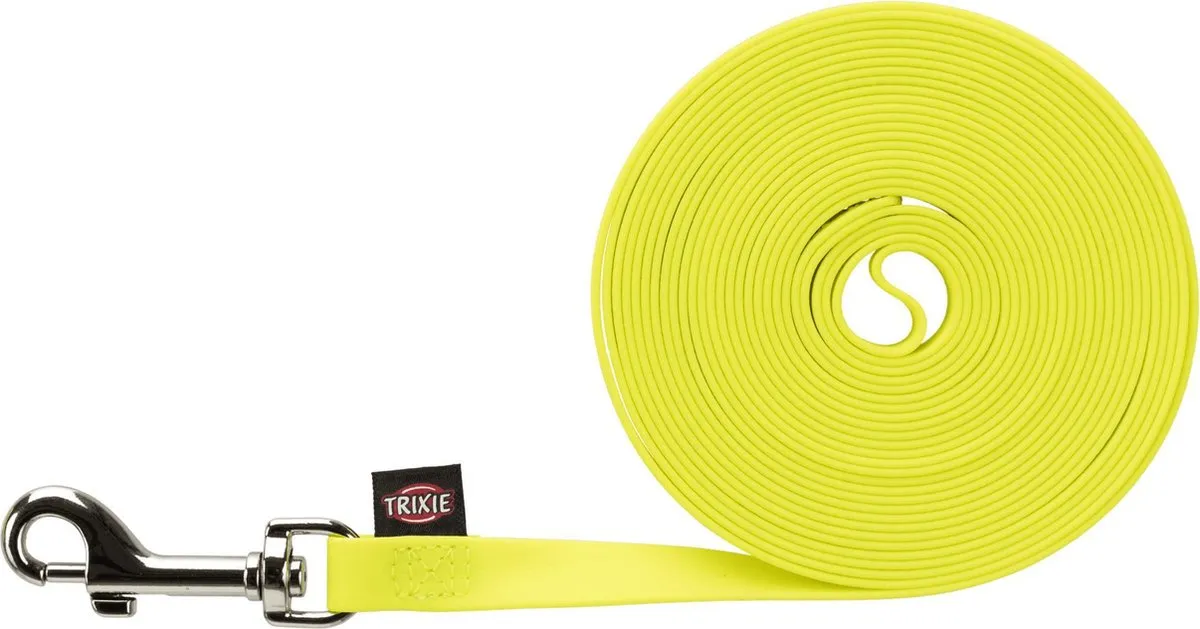 Trixie Easy Life Sleeplijn Hondenriem 10m - Neon Geel