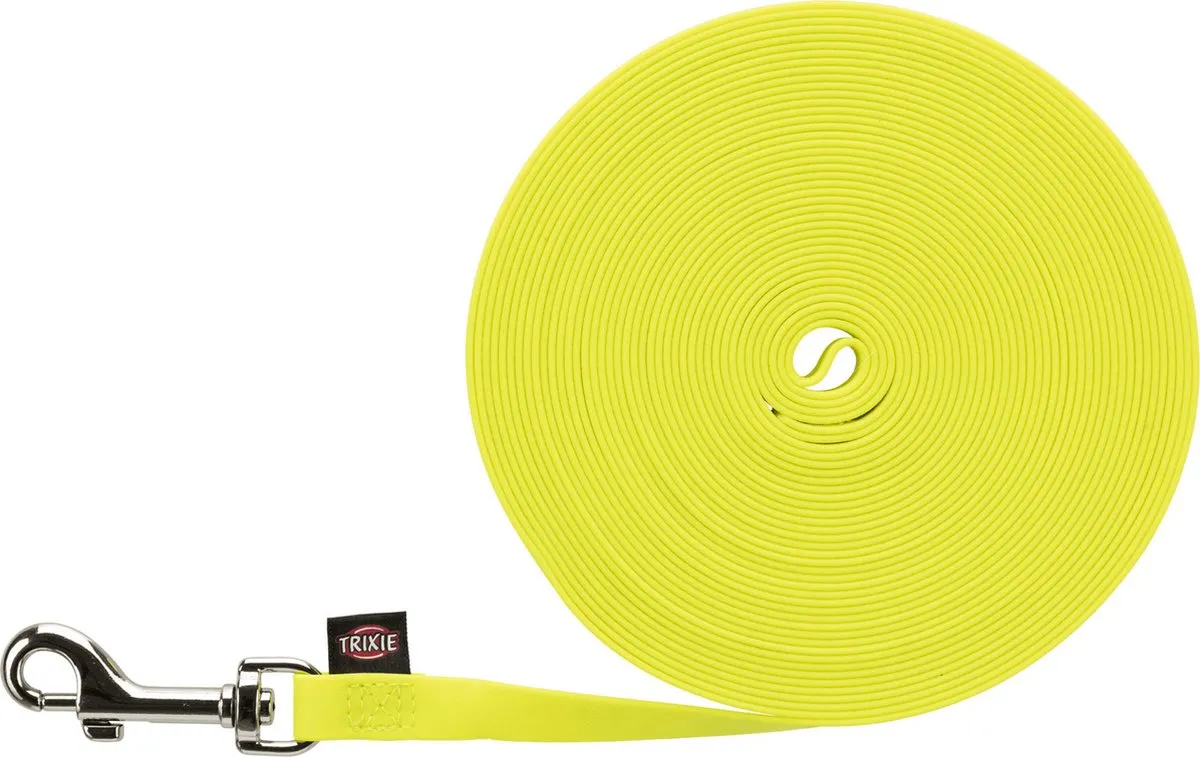 Trixie Easy Life Sleeplijn Hondenriem 10m - Neon Geel - afbeelding 6 van 6
