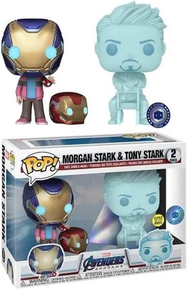 Funko Pop! Marvel: Morgan Stark & Tony Stark (Glow in the Dark Endgame) 2-pk