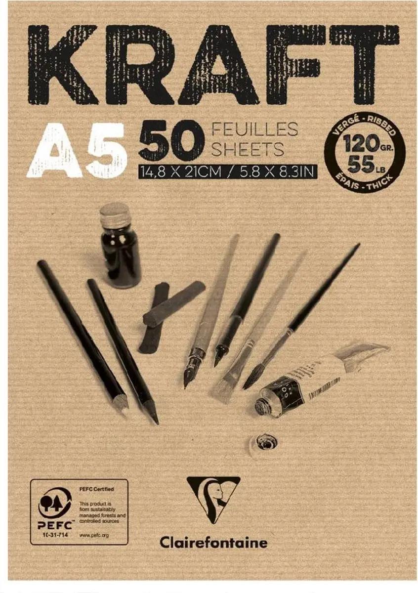 Clairefontaine Kraftpapier A5 Blok
