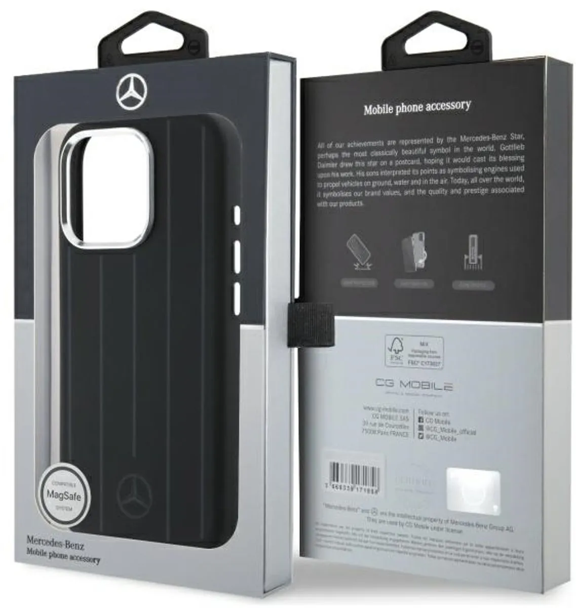 Mercedes Hardcase Hoesje iPhone 16 Pro 6.3 - Siliconen - Transparent