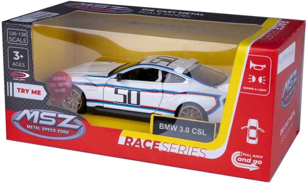 Jamara BMW 3.0 CSL Modelauto 1:34 - Wit - afbeelding 6 van 6