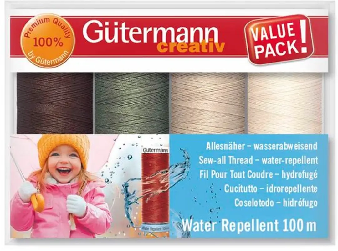 Gütermann Allesnaaigarenset water repellent 4x100m