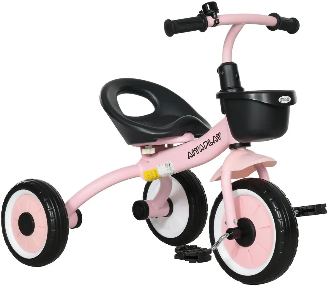 AIYAPLAY Kinderdriewieler Metaal, EVA, Kunststof, PE 70,5L x 53B x 58H cm Roze