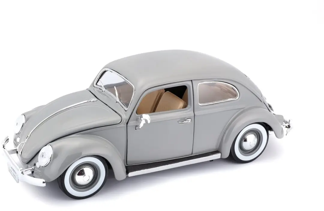 Bburago Volkswagen Kafert-Beetle 1:18 Modelauto - Grijs - afbeelding 3 van 4