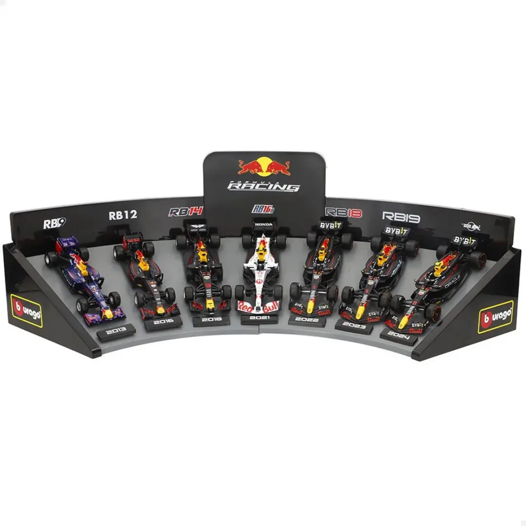 Bburago F1 Red Bull Racing deluxe cadeau set met display standaard 1:43 speelgoe