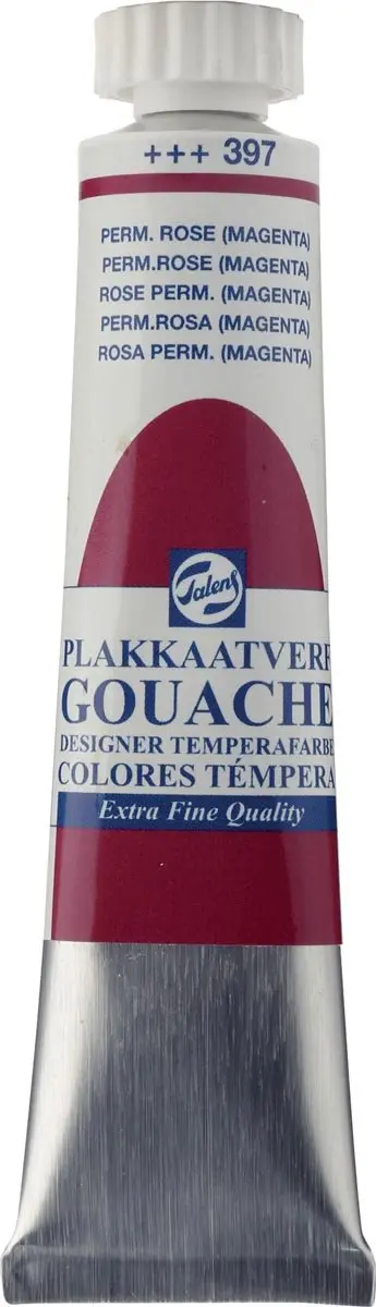 Talens plakkaatverf Extra Fijn tube van 20 ml, permanent roze (magenta) 3 stuks