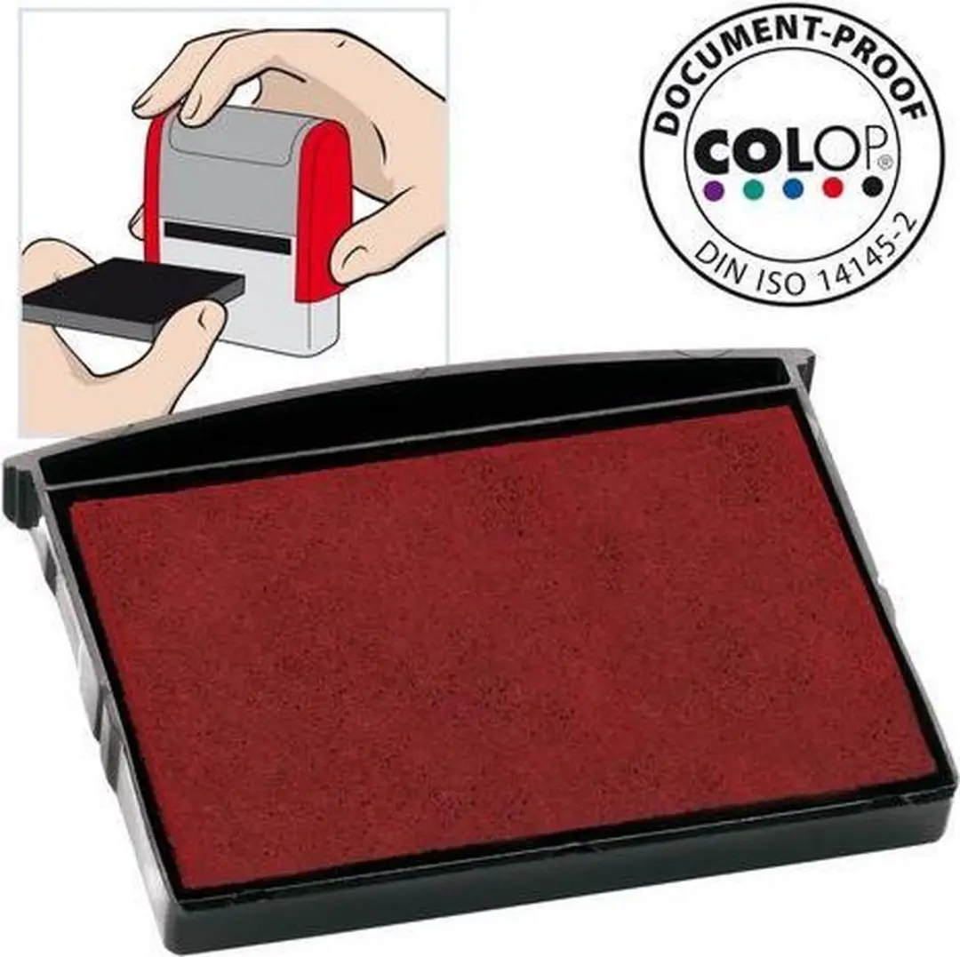 Colop Inktkussen E/2600, Zelf-inktende Stempels, Rood (pak 2 stuks)