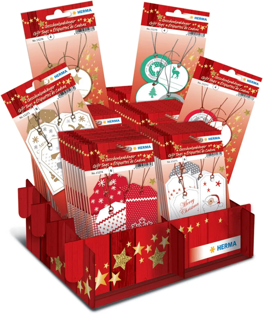 Display HERMA Kerst Kadokaartjes