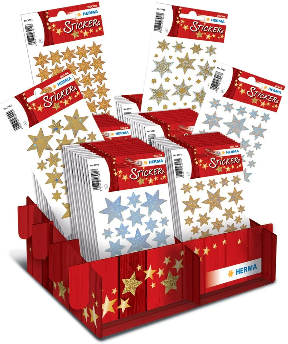 Herma 15281 Kerststickers DECOR Sterren glitter