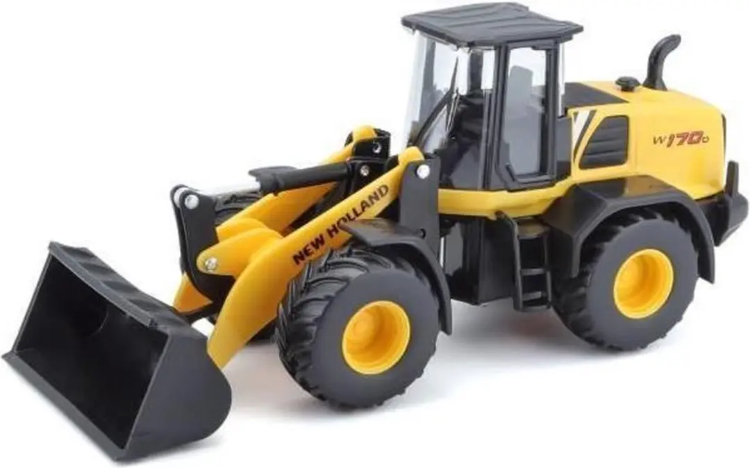 Bburago New Holland W170D Modelauto 1:50 - Geel/Zwart - afbeelding 5 van 6