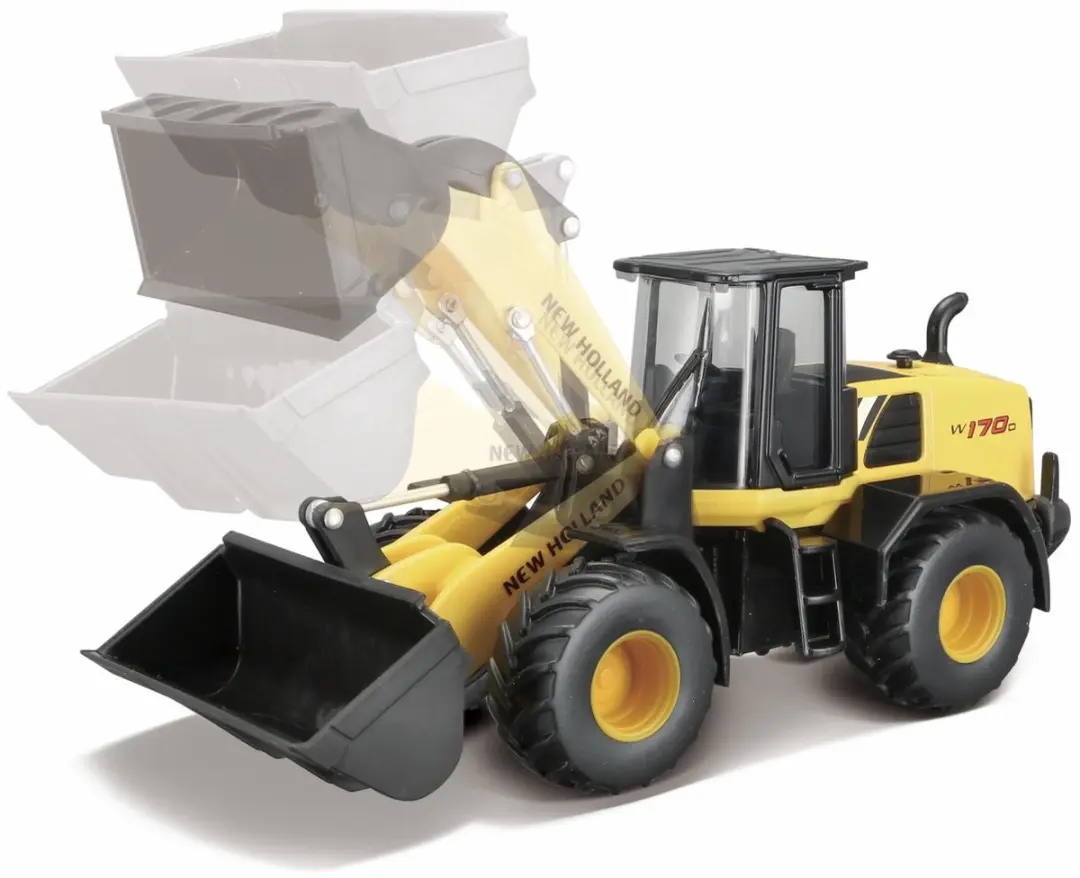 Bburago New Holland W170D Modelauto 1:50 - Geel/Zwart - afbeelding 6 van 6