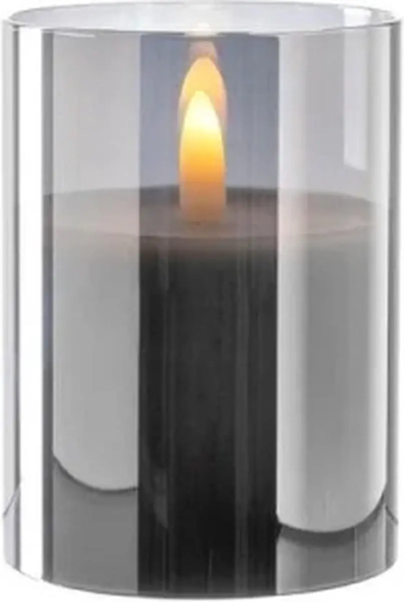 Leonardo Palazzo Kaars 10 x 8 cm met ledverlichting zilver