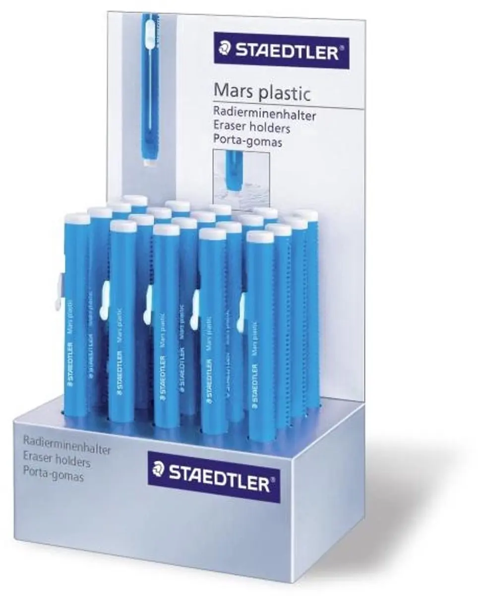 Staedtler Mars plastic 528 vlakgum Blauw 20 stuk(s)