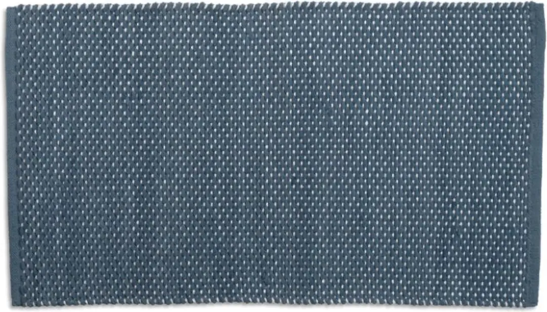 Badmat, 100 x 60 cm, Gerecycled, Rook Blauw