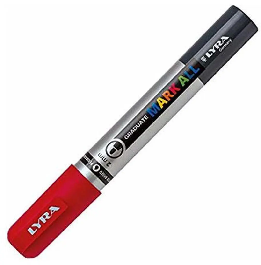 Lyra Graduate Mark All permanente marker Kogelpunt Rood 6 stuk(s)