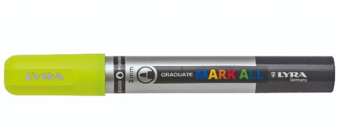 Lyra Graduate Mark All permanente marker Kogelpunt Geel 6 stuk(s)