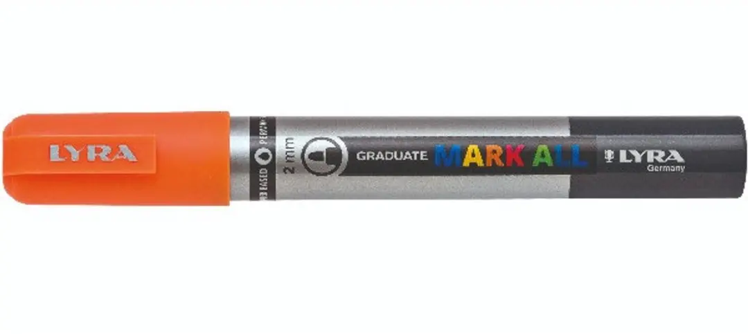 Lyra Graduate Mark All permanente marker Kogelpunt Oranje 6 stuk(s)