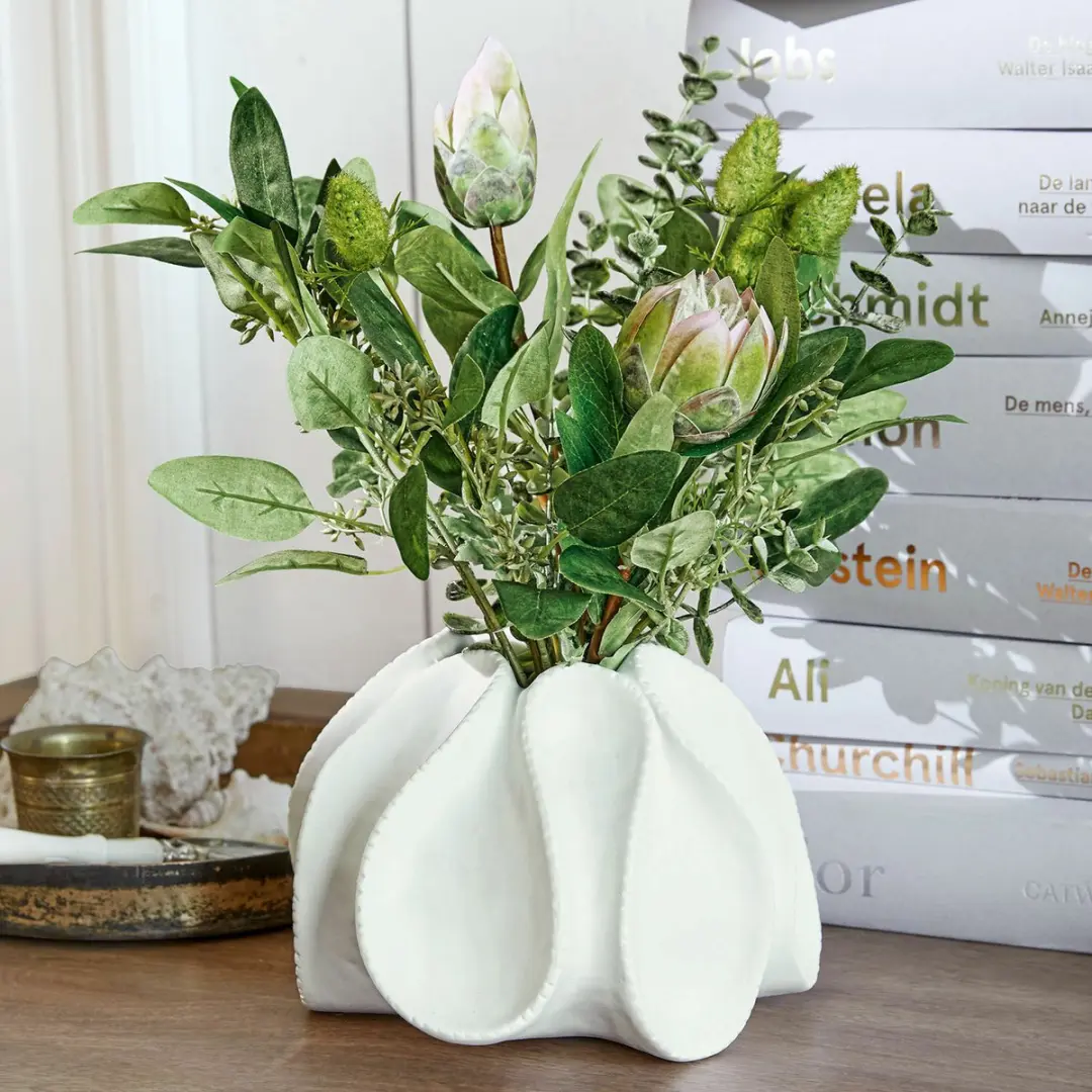Loberon Dollon Siervaas 22cm Antiekwit - afbeelding 4 van 6
