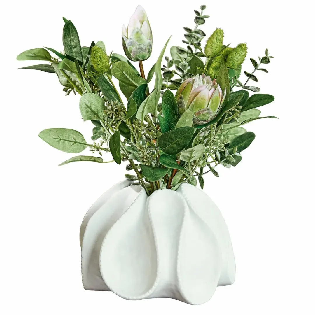 Loberon Dollon Siervaas 22cm Antiekwit