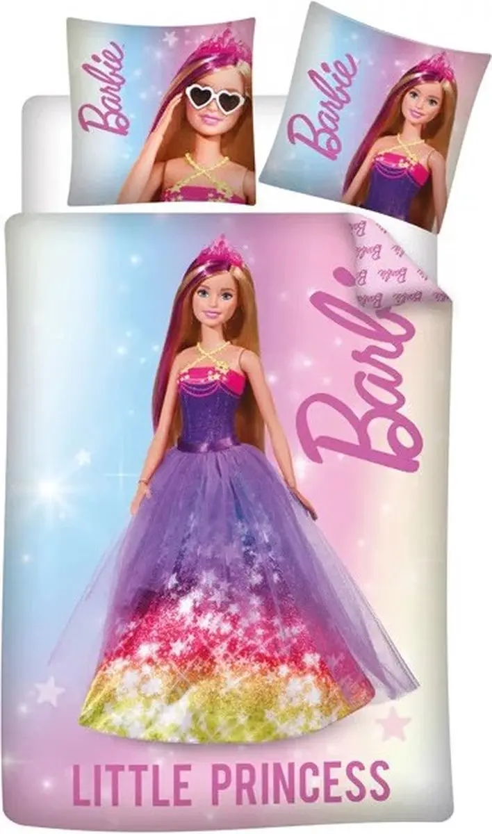Barbie peuterdekbedovertrek Little Princess 100 x 135 Cm Katoen